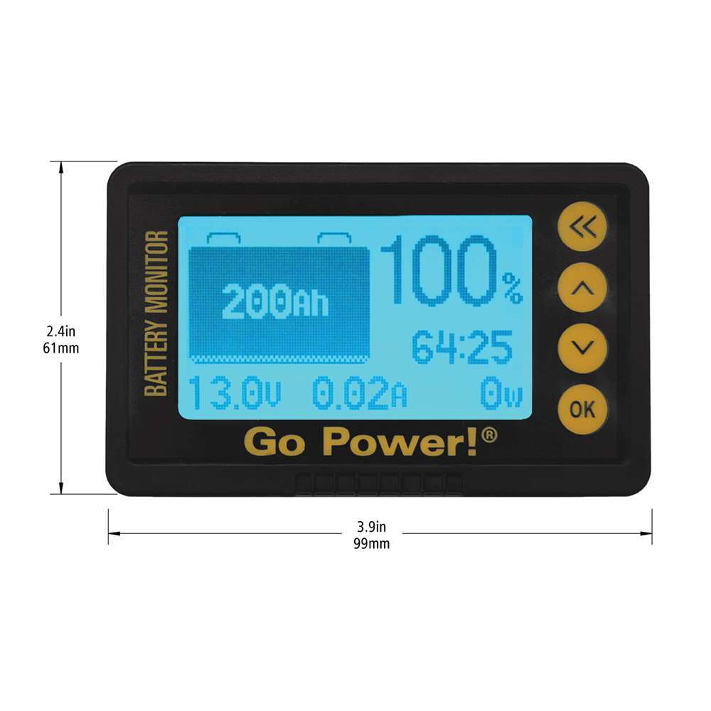 Go Power Battery Monitor Kit – BMK 25 Live Display DIMS 01